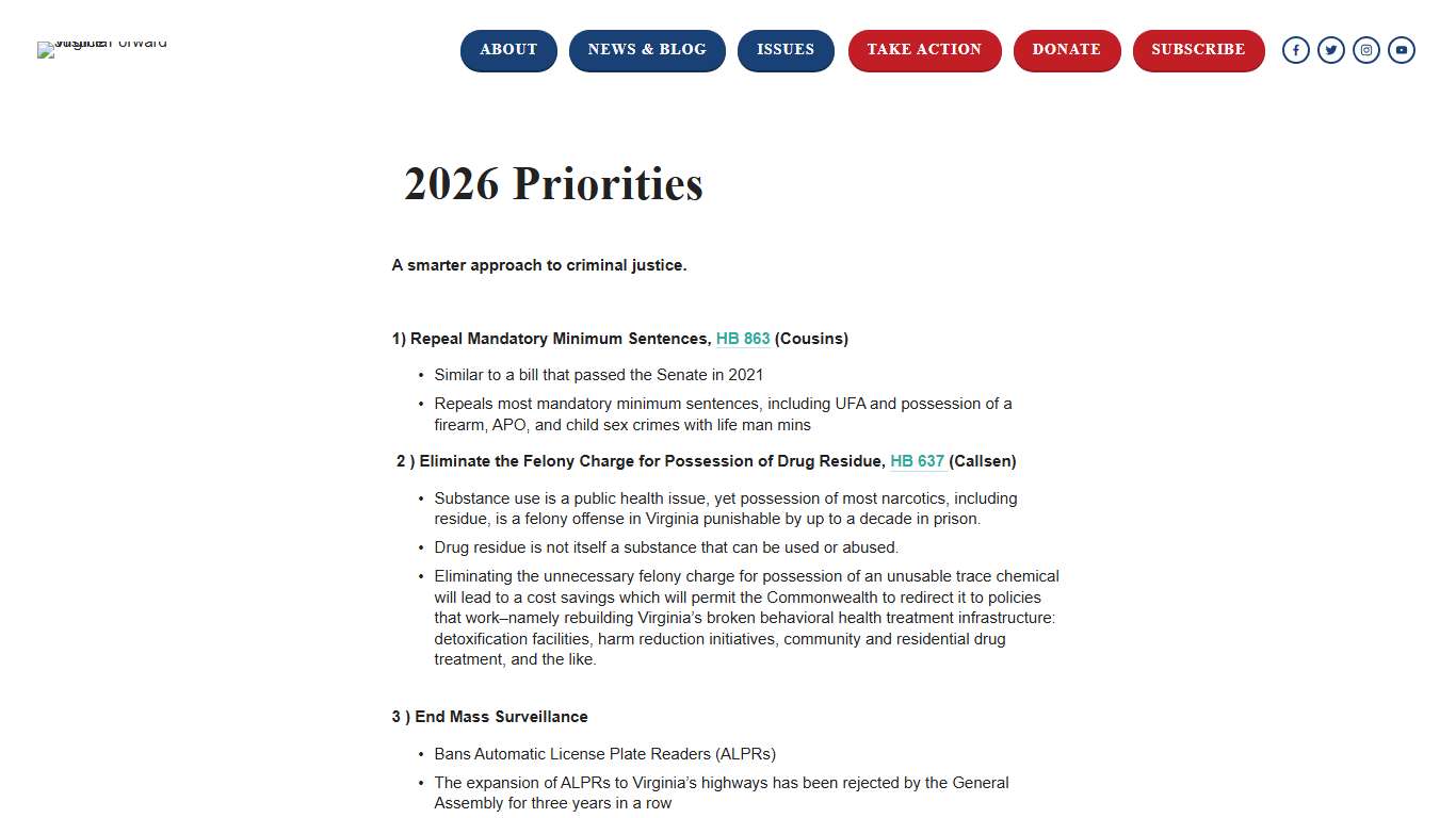 2026 Priorities — Justice Forward Virginia